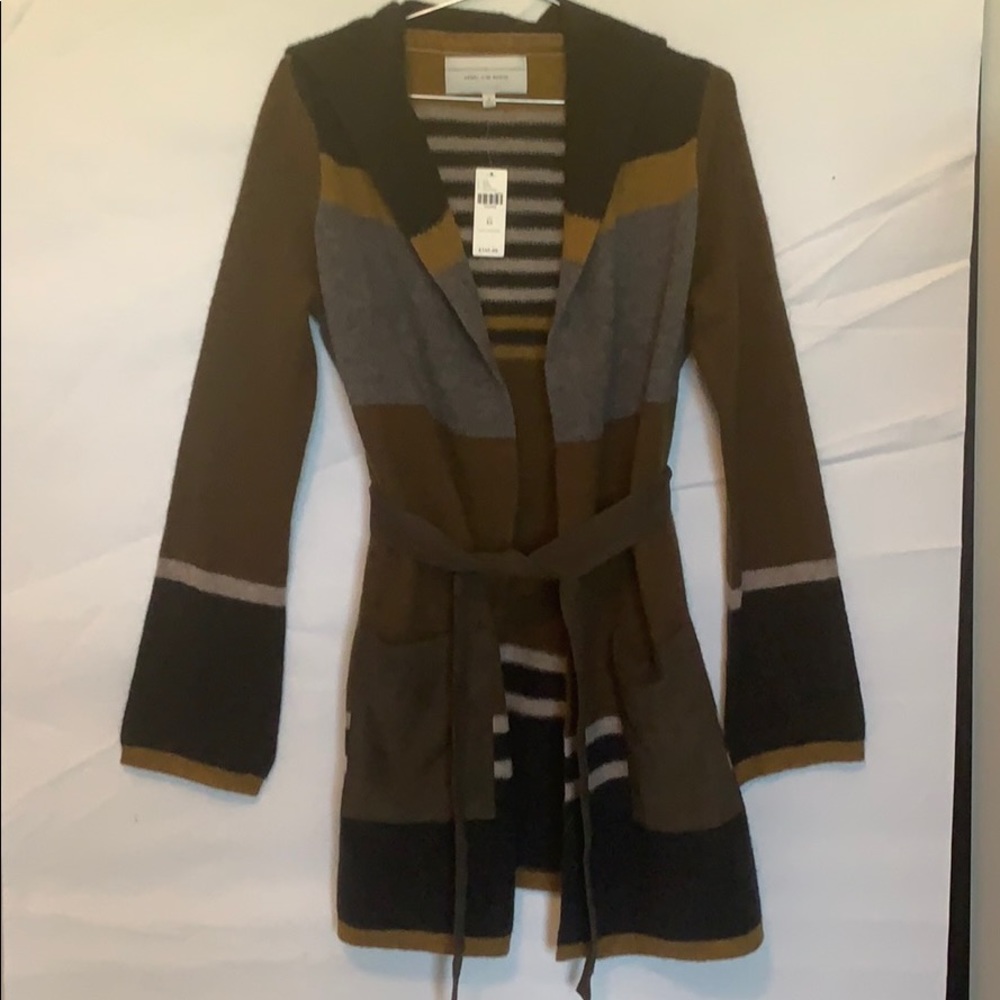 Women’s striped olive long sweater size xs nwt